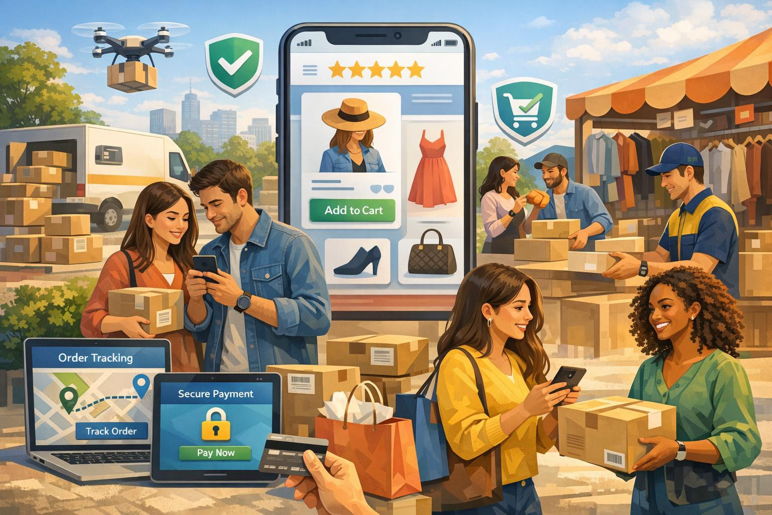 Yaga platform  combines buyers, sellers and small producers to buy comfortable and safe branded clothing. The system is designed in such a way that every transa