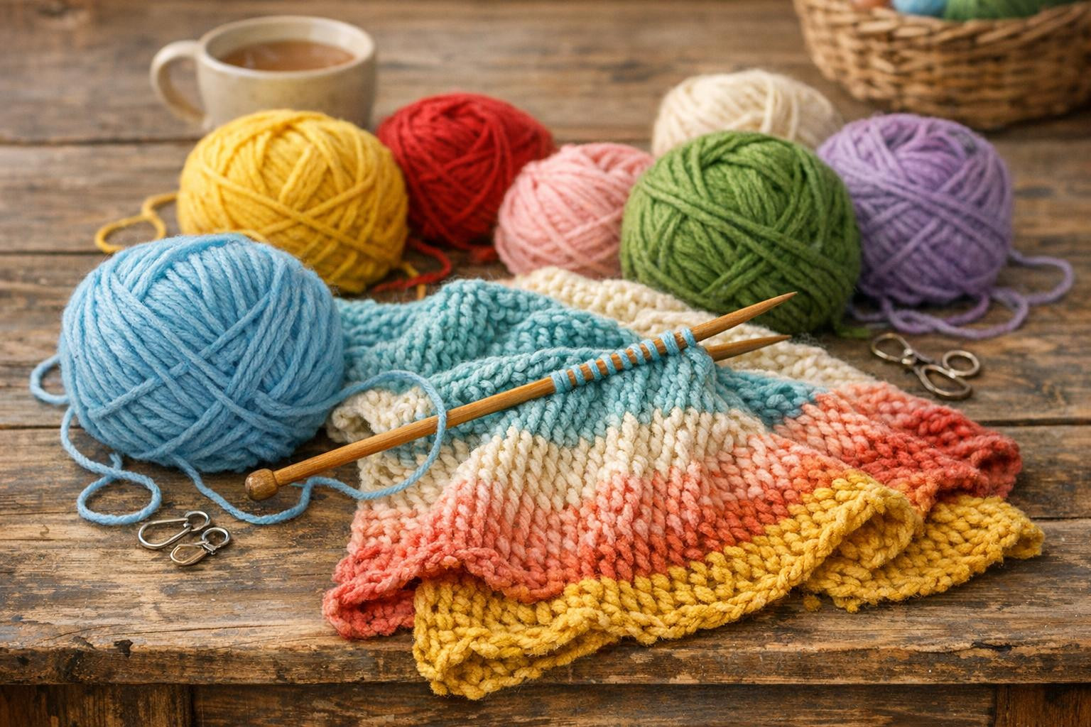 Extraordinary selection of yarns and knitting needles, which turns each idea into a handmade pearl: soft natural yarns, durable synthetic blends and ergonomic k