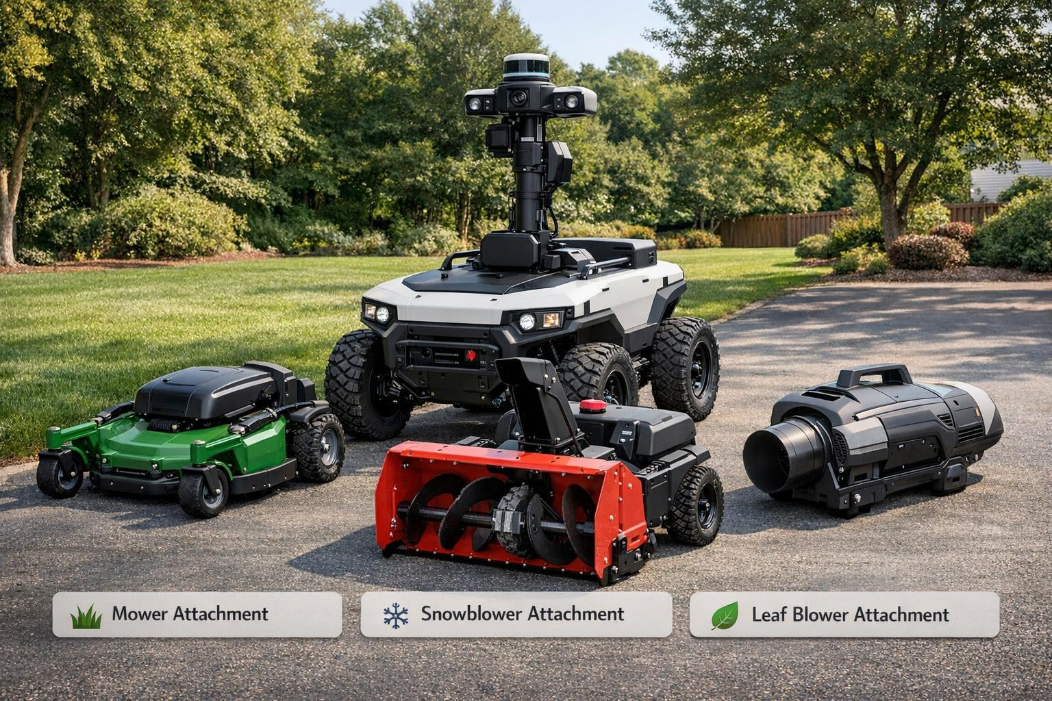 Year-round maintenance  provides a modular autonomous platform that combines  autonomous mowers  capabilities, accurate RTK positioning and machine vision to en